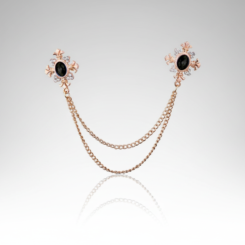 Medallion Black Lapel/Collar Pin