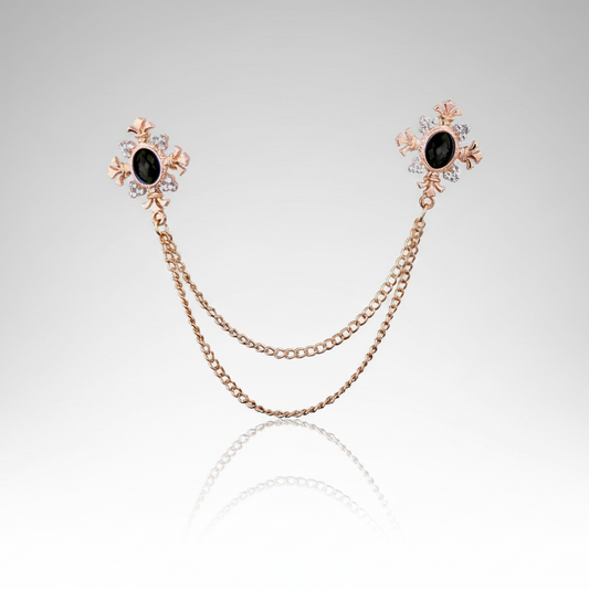 Medallion Black Lapel/Collar Pin